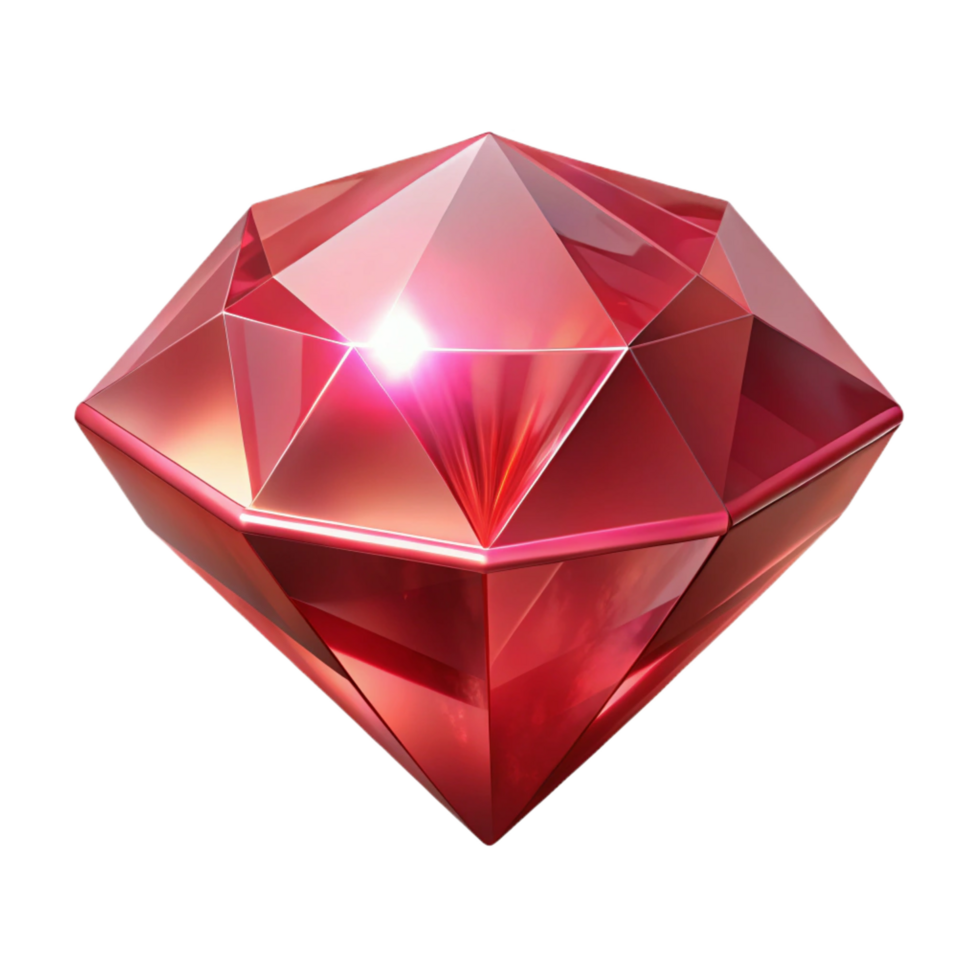picturesque romantic modern A single, perfect ruby gemstone radiating magical energy. NO BACKGROUND with Transparent Background. fine detail png