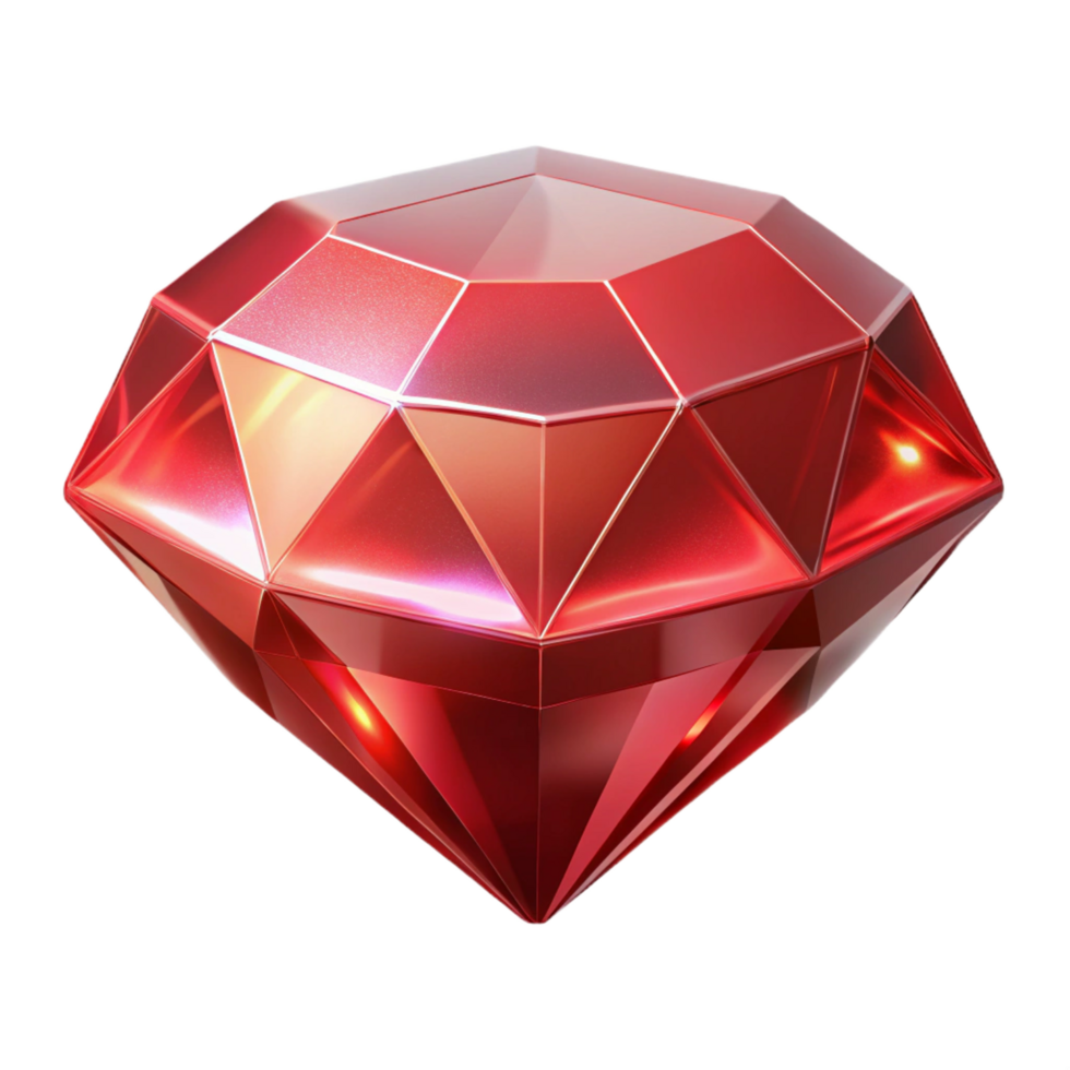 unforgettable victorian A single, perfect ruby gemstone radiating magical energy. NO BACKGROUND with Transparent Background. artisan png
