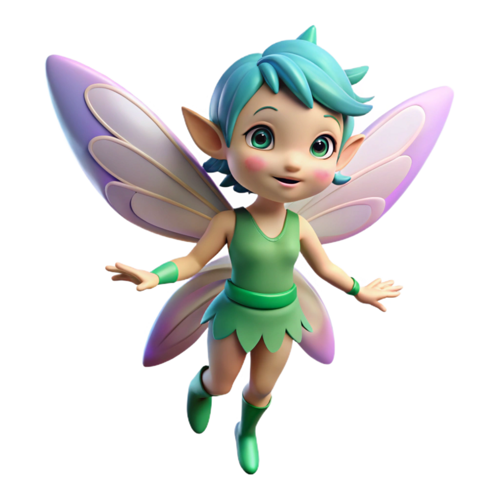 timeless industrial A playful pixie with shimmering wings. NO BACKGROUND with Transparent Background. top-tier png