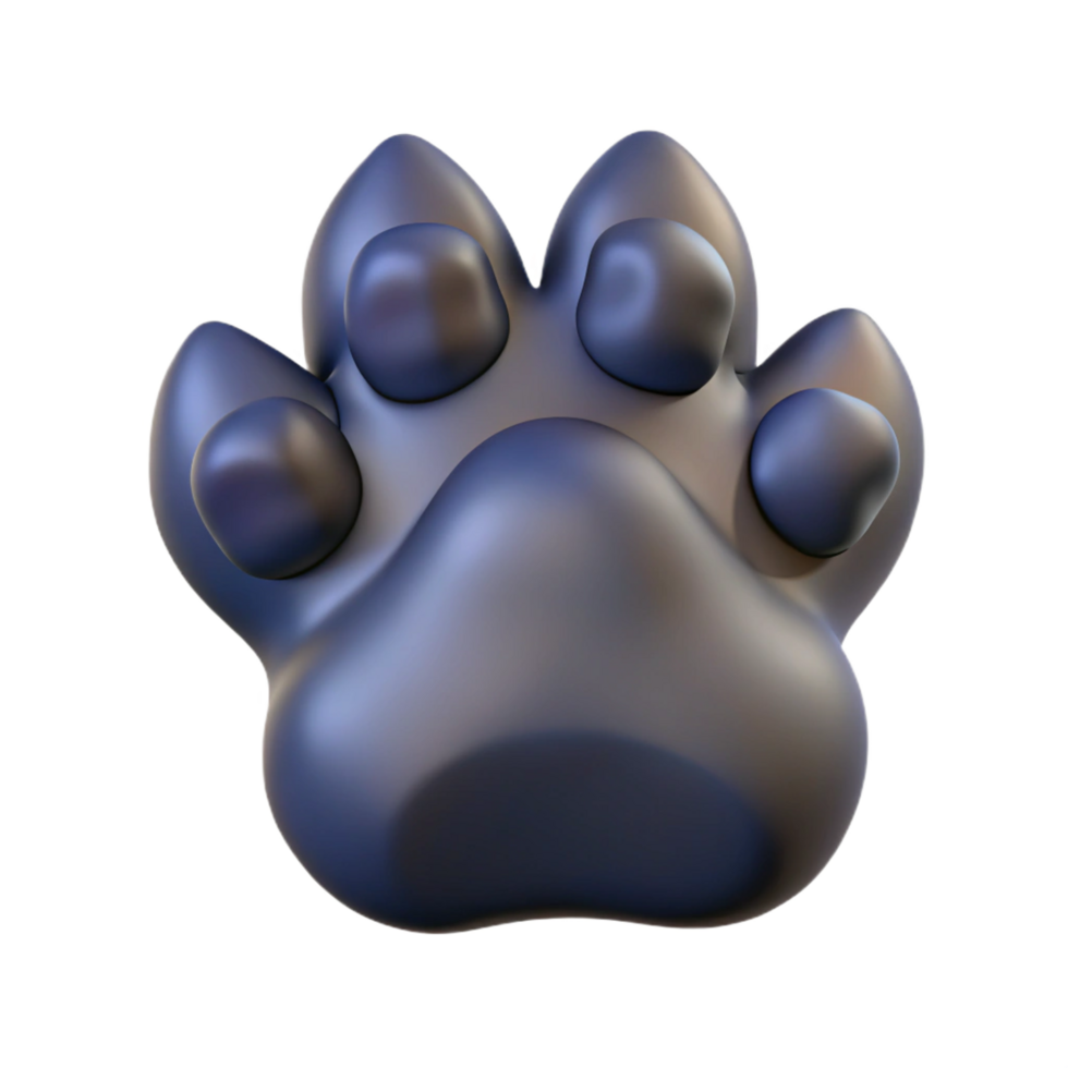 majestic dynamic minimalist A realistic illustration of a werewolf paw print. NO BACKGROUND with Transparent Background. original png