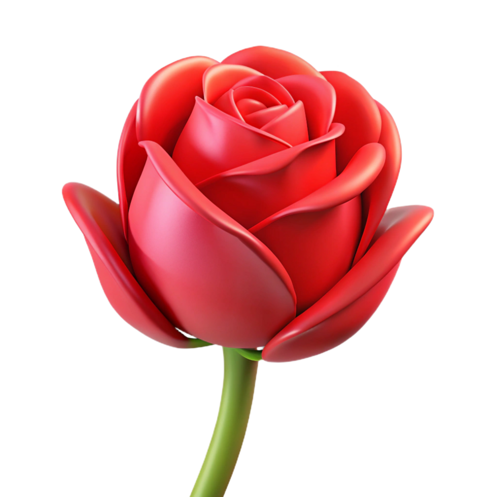notable abstract A single, red rose blossom, tightly closed bud. NO BACKGROUND with Transparent Background. genuine png