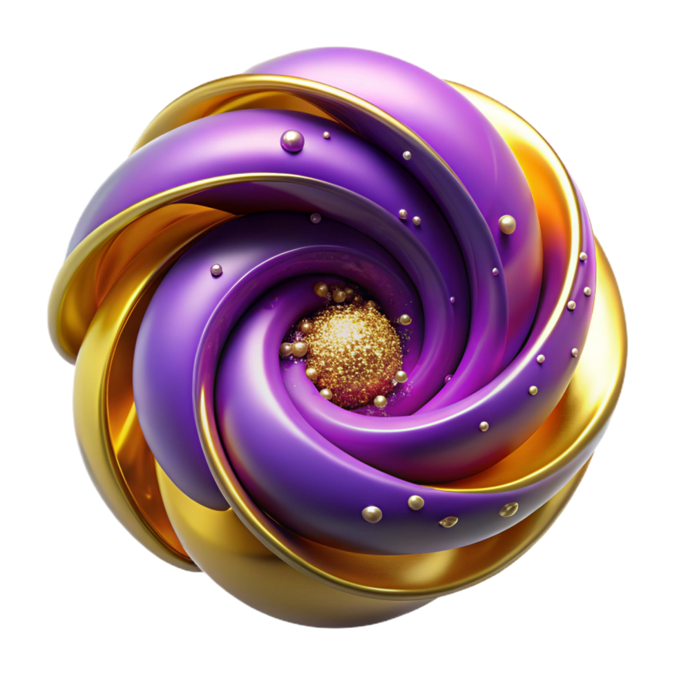 wonderful avant-garde A swirling vortex of vibrant purple and gold particles. NO BACKGROUND with Transparent Background. masterfully captured png