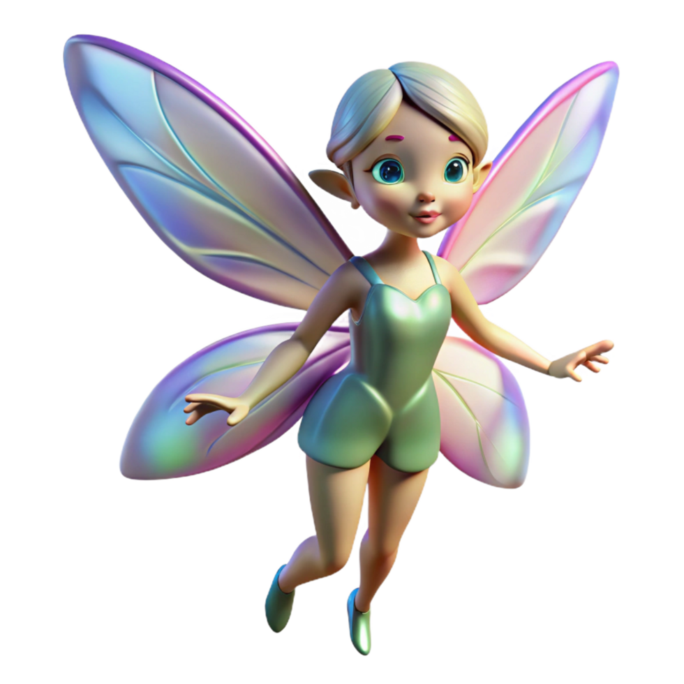 serene celebrated A delicate fairy with iridescent wings, NO BACKGROUND with Transparent Background. png