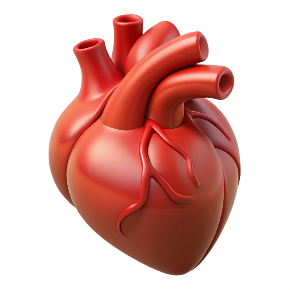 sought-after renaissance A human heart, anatomically accurate, NO BACKGROUND with Transparent Background. precision png