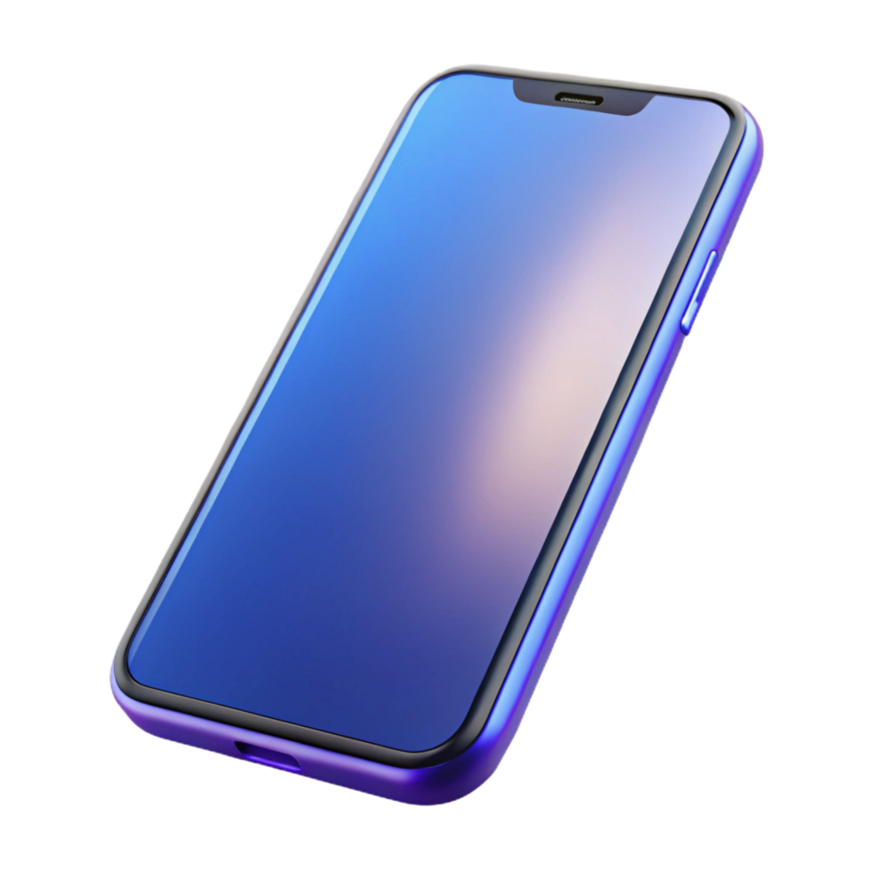 gorgeous contemporary A smartphone, generic and modern, NO BACKGROUND with Transparent Background. professional png