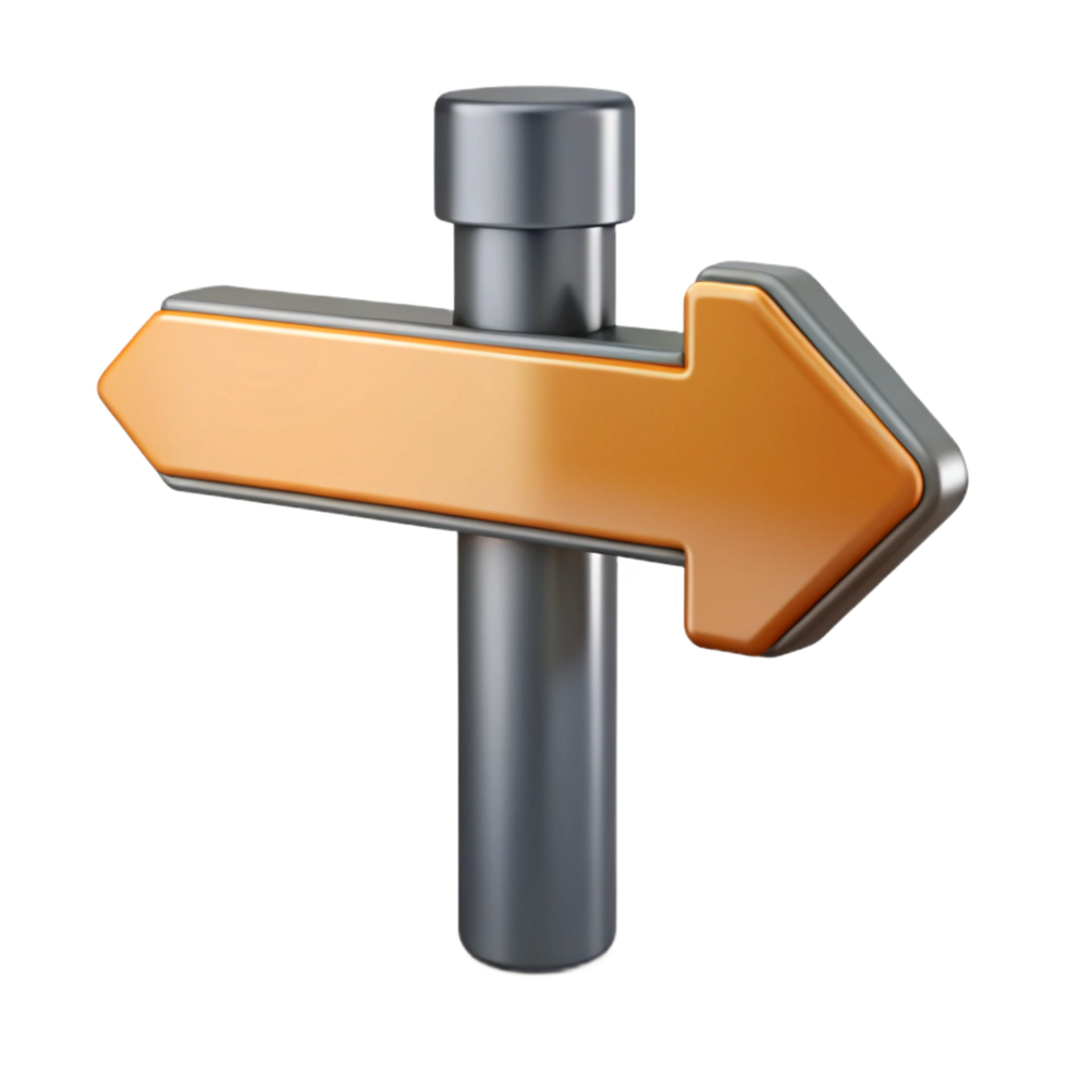 remarkable traditional Street sign, directional arrow, metal, NO BACKGROUND with Transparent Background. original png