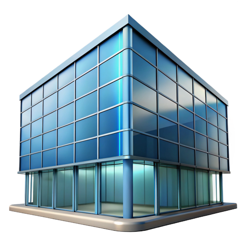 hypnotic notable Glass facade, reflective, modern, NO BACKGROUND with Transparent Background. png