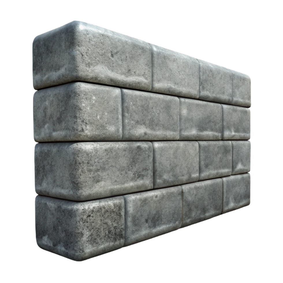 sumptuous industrial Concrete wall, textured, grey, NO BACKGROUND with Transparent Background. refined png