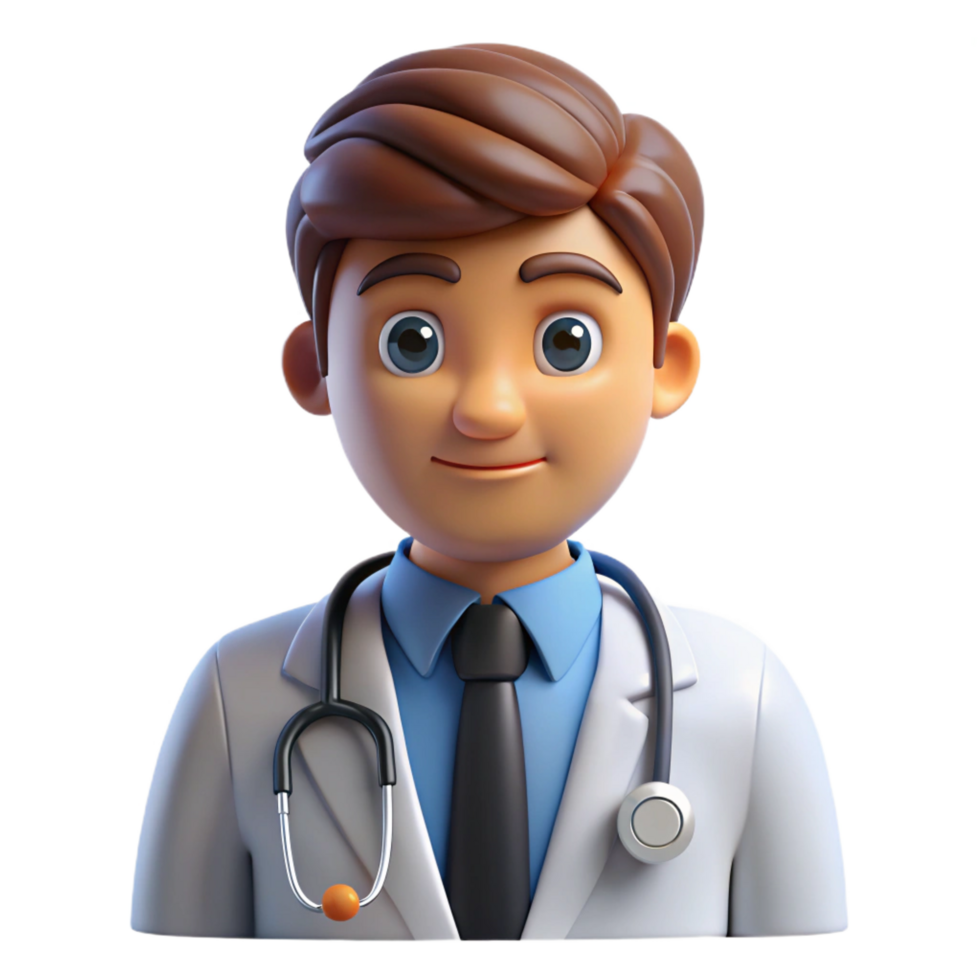 quintessential rustic Doctor, stethoscope, serious expression, NO BACKGROUND with Transparent Background. genuine png