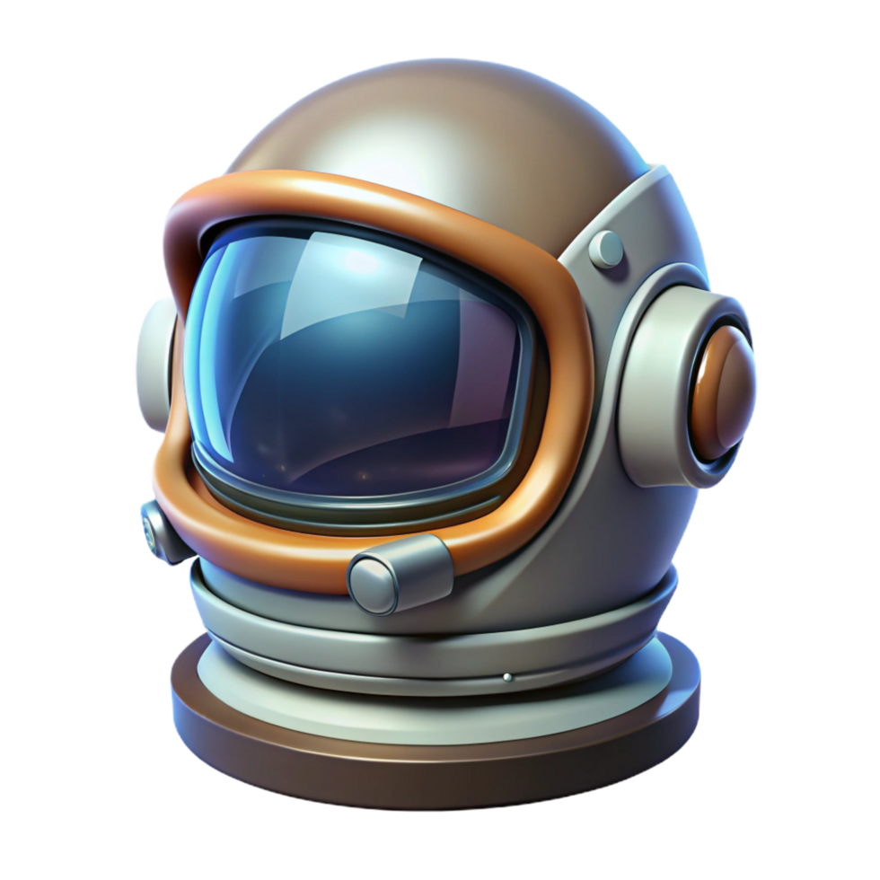 remarkable abstract Advanced spacesuit helmet, visor down, reflective surface, communication array NO BACKGROUND with Transparent Background. impeccable png