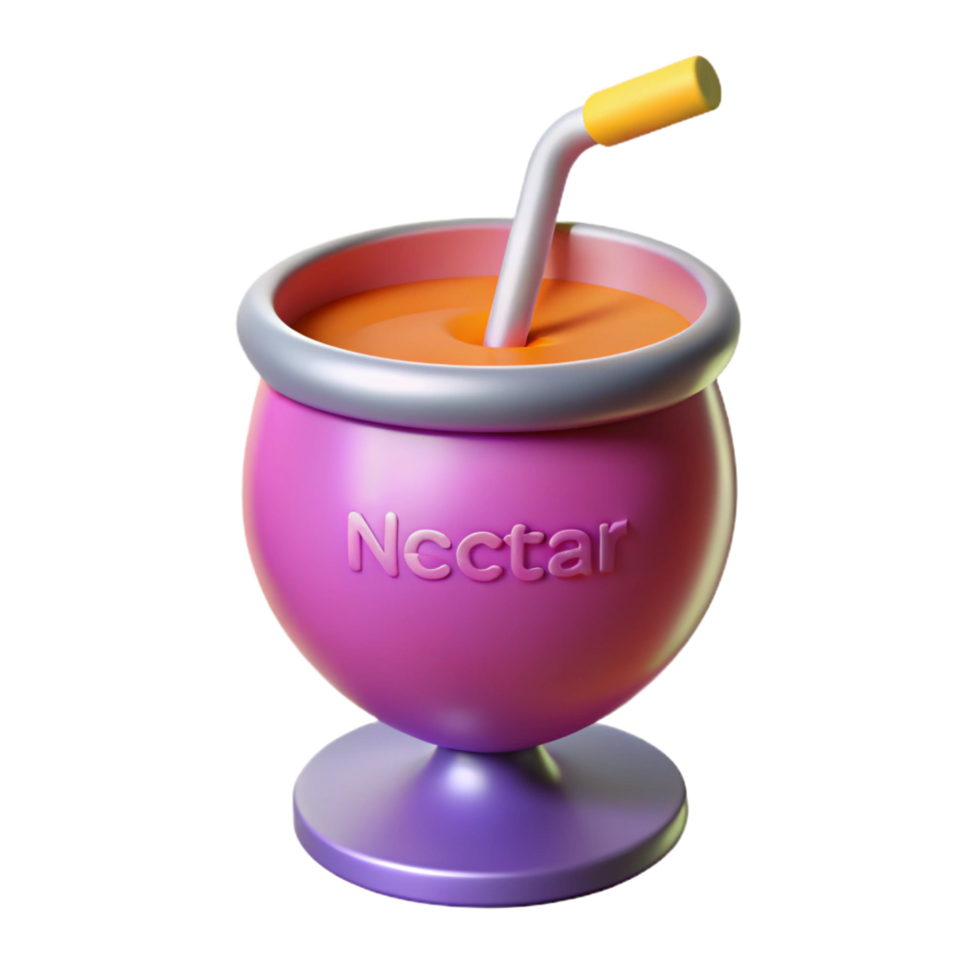 wonderful mid-century Nectar, drink of the gods, mythical beverage, NO BACKGROUND with Transparent Background. detailed png