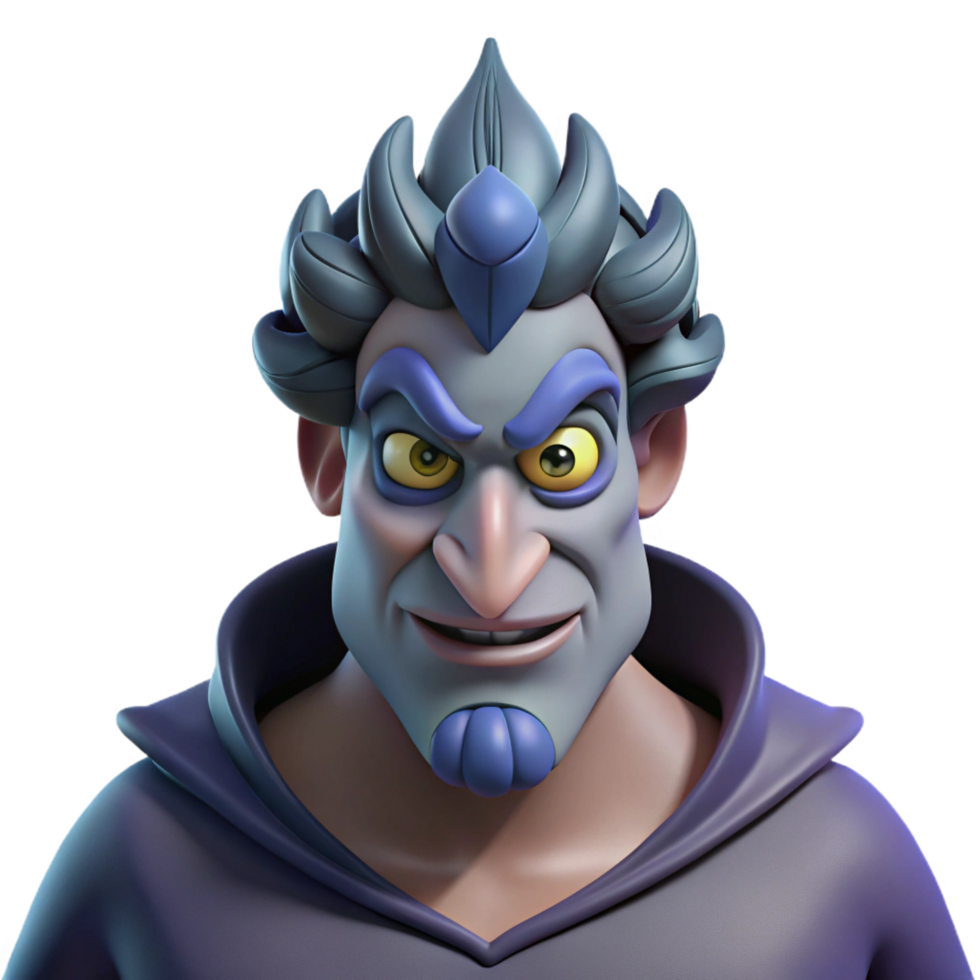 magnificent gothic Hades, god of the underworld, stern expression, NO BACKGROUND with Transparent Background. top-tier png