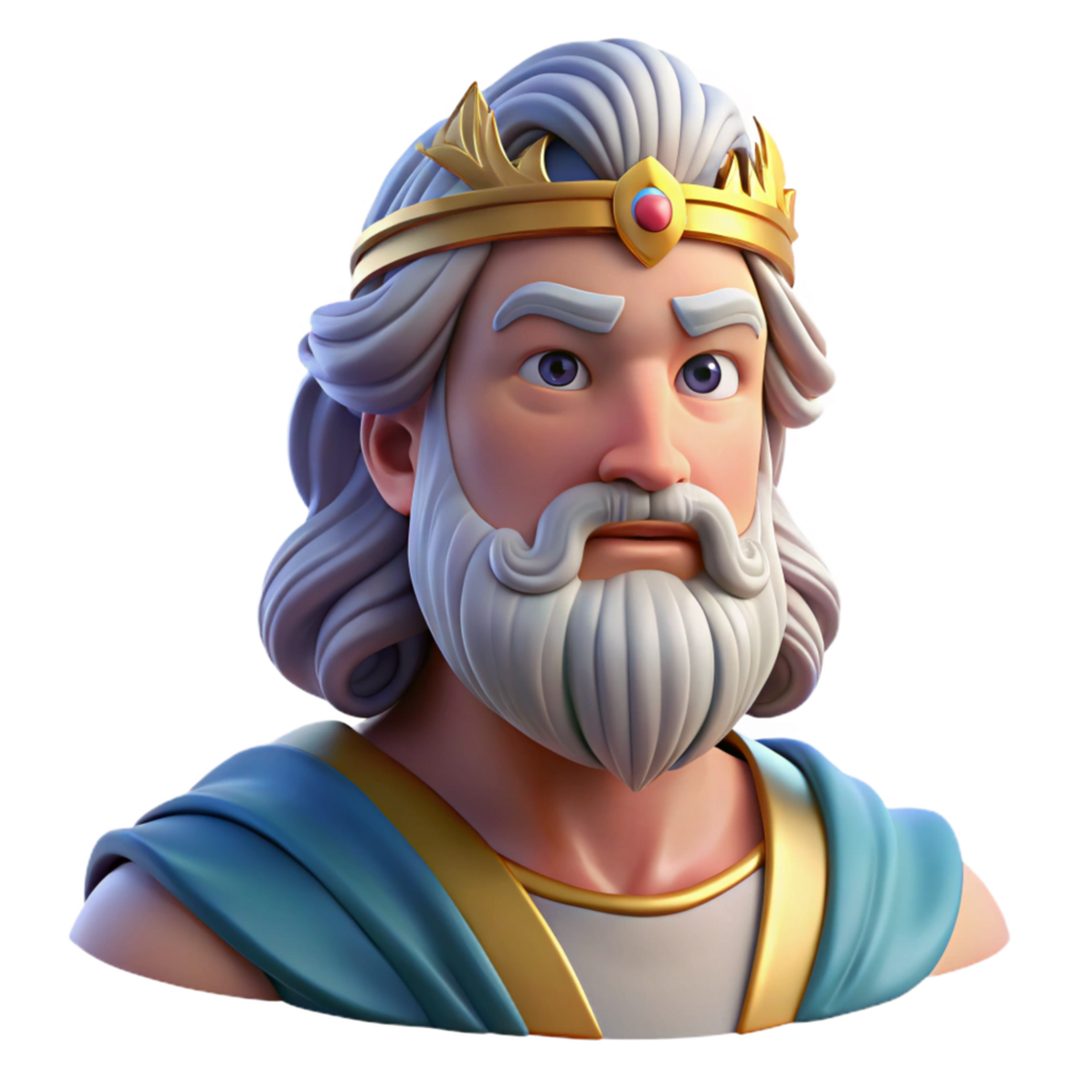 rare avant-garde Zeus, king of the gods, realistic portrait, NO BACKGROUND with Transparent Background. elite png