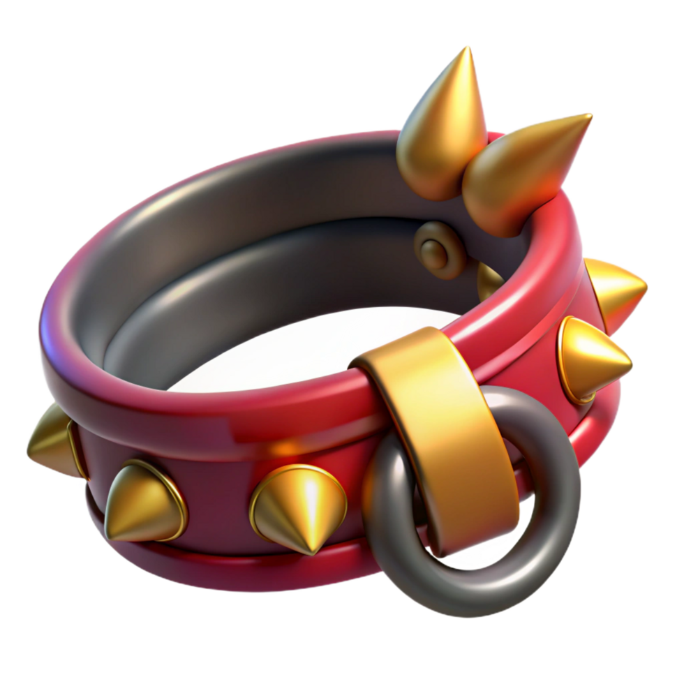 fascinating nordic Cerberus's collar, restraining the beast, mythical item, NO BACKGROUND with Transparent Background. authentic png