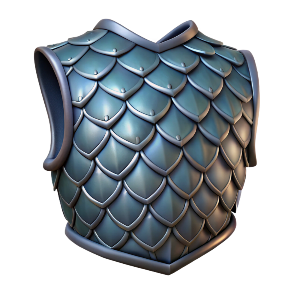 playful enchanting Dragon scale, protective armor, mythical material, NO BACKGROUND with Transparent Background. handcrafted png