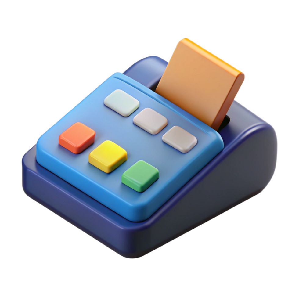 picturesque distinctive A credit card reader, electronic payment. NO BACKGROUND with Transparent Background. png