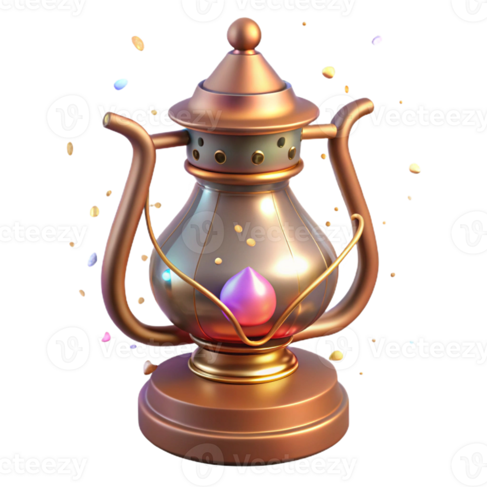 extraordinary rustic Antique Oil Lamp Side View Isolated original png