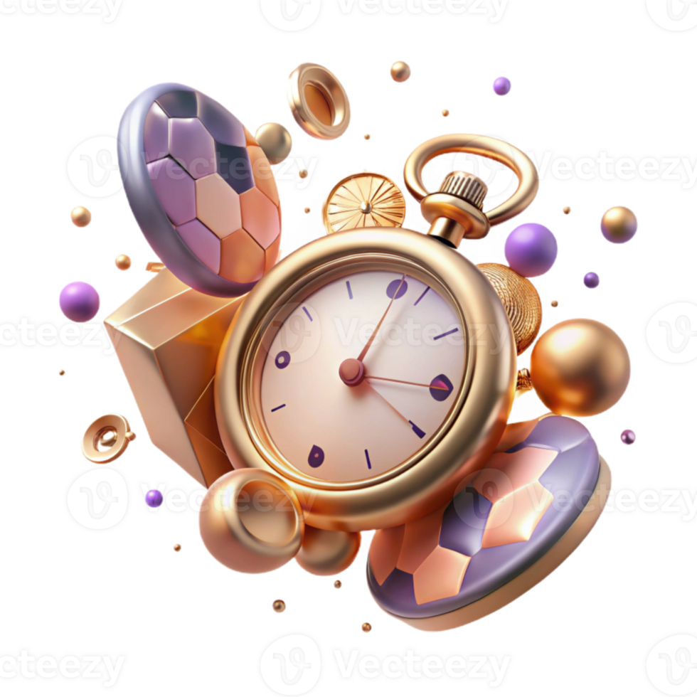 extraordinary rustic Antique Pocket Watch Side View Cutout Transparent Background high quality png