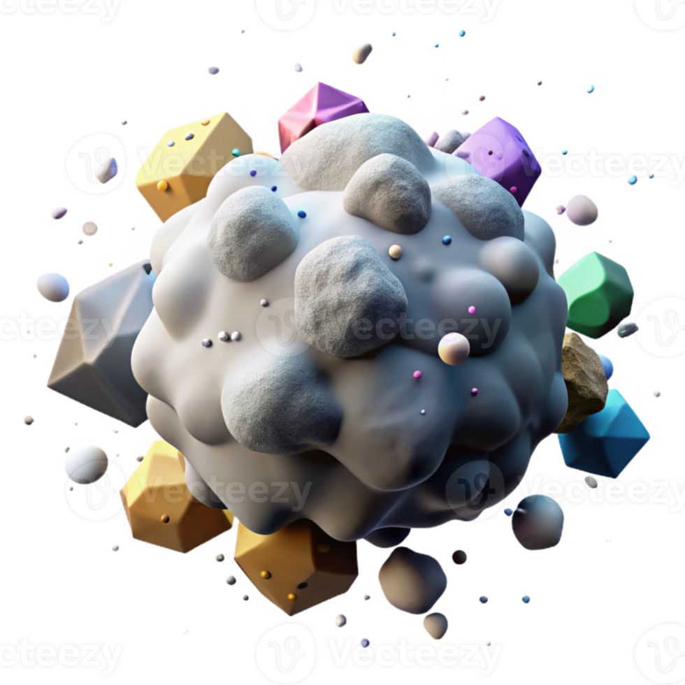 extraordinary traditional Asteroid Impact Cloud of Dust Cutout Isolated Element premium png