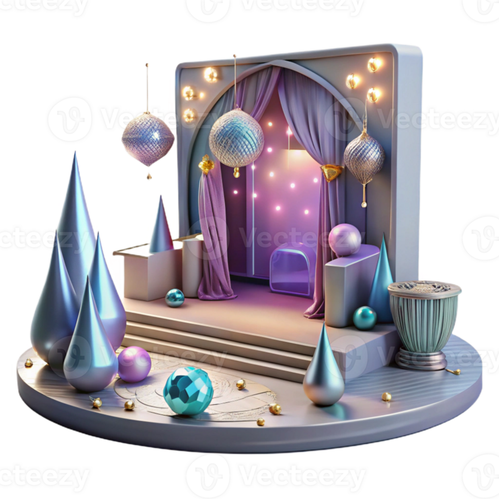 wonderful traditional Backstage Area Transparent Background with Dim Lighting authentic png