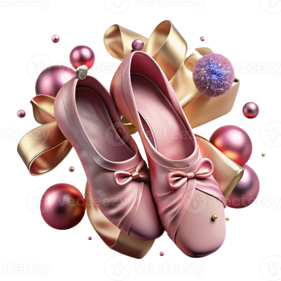extraordinary creative Ballet Shoes Pointe Pink Satin Isolated premium png