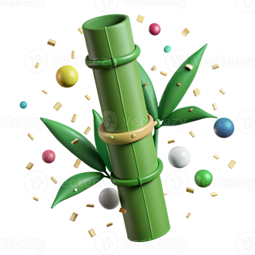 extraordinary classic Bamboo Stalk Green Texture Cutout professional png