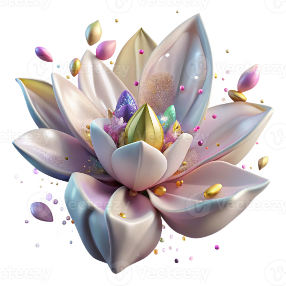 serene traditional Close Up of Flower Petals Cutout Transparent Background high quality png