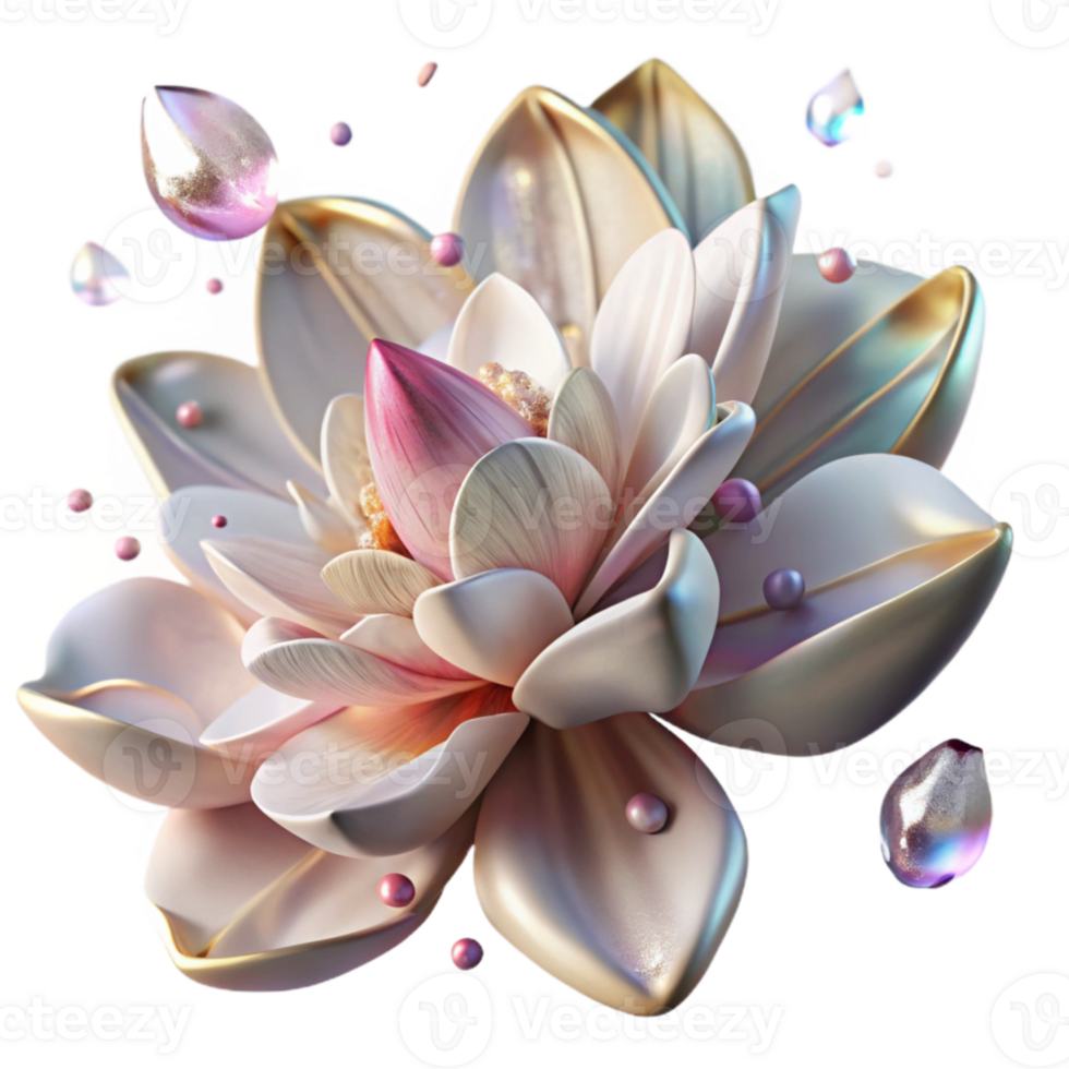 dramatic creative Close Up of Flower Petals Cutout Transparent Background detailed png