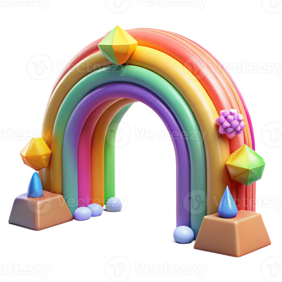 magnificent contemporary Colorful Rainbow Arch After Rain Transparent Background premium png