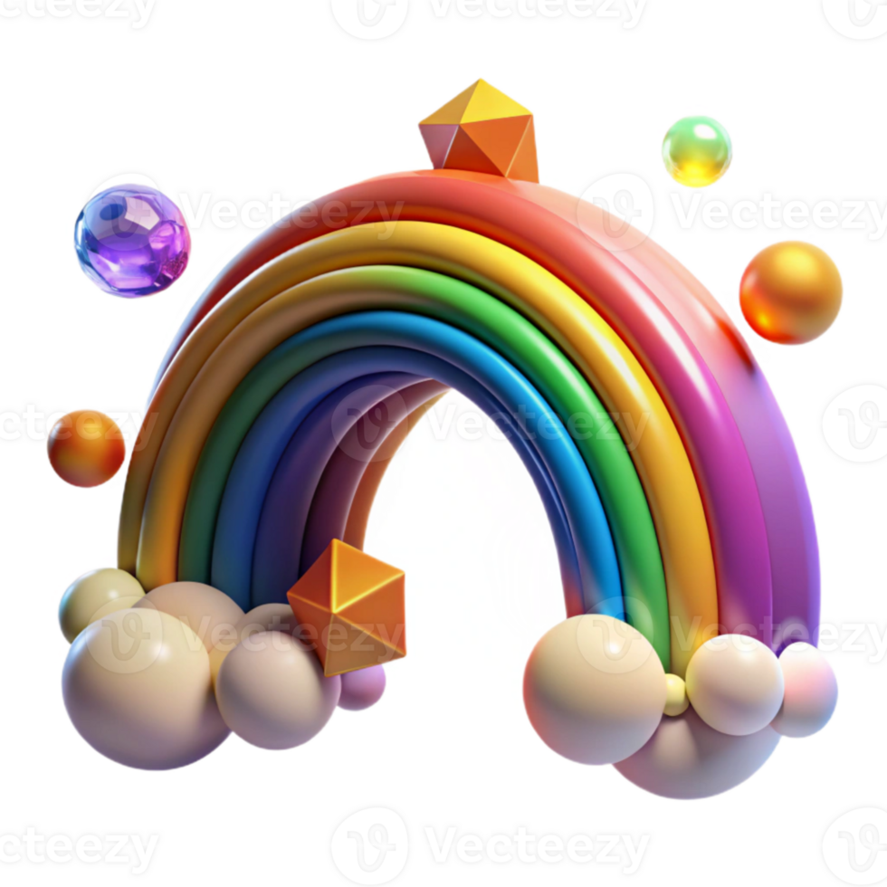 beautiful creative Colorful Rainbow Arc in Sky Isolated Transparent Background high quality png
