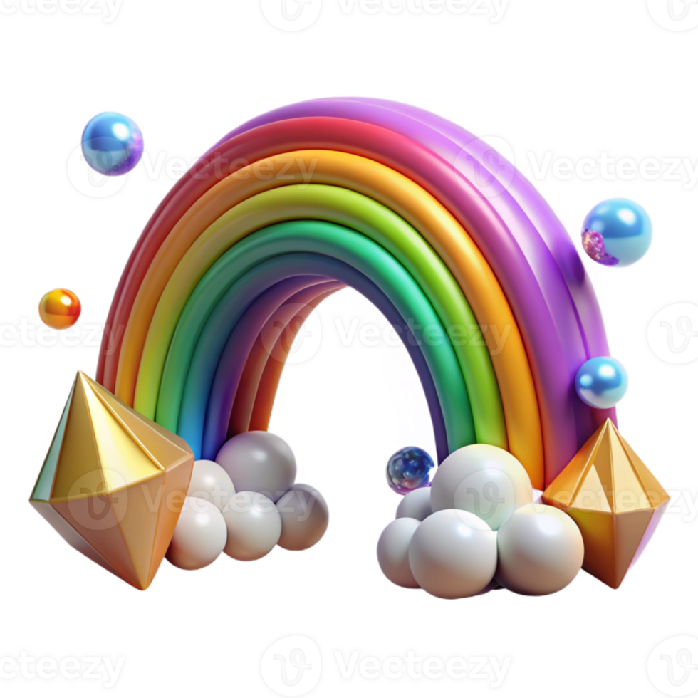 extraordinary vintage Colorful Rainbow Arc in Sky Isolated Transparent Background professional png