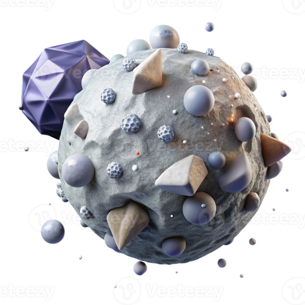 magnificent classic Comet Nucleus Closeup Cutout with Ice and Dust exclusive png