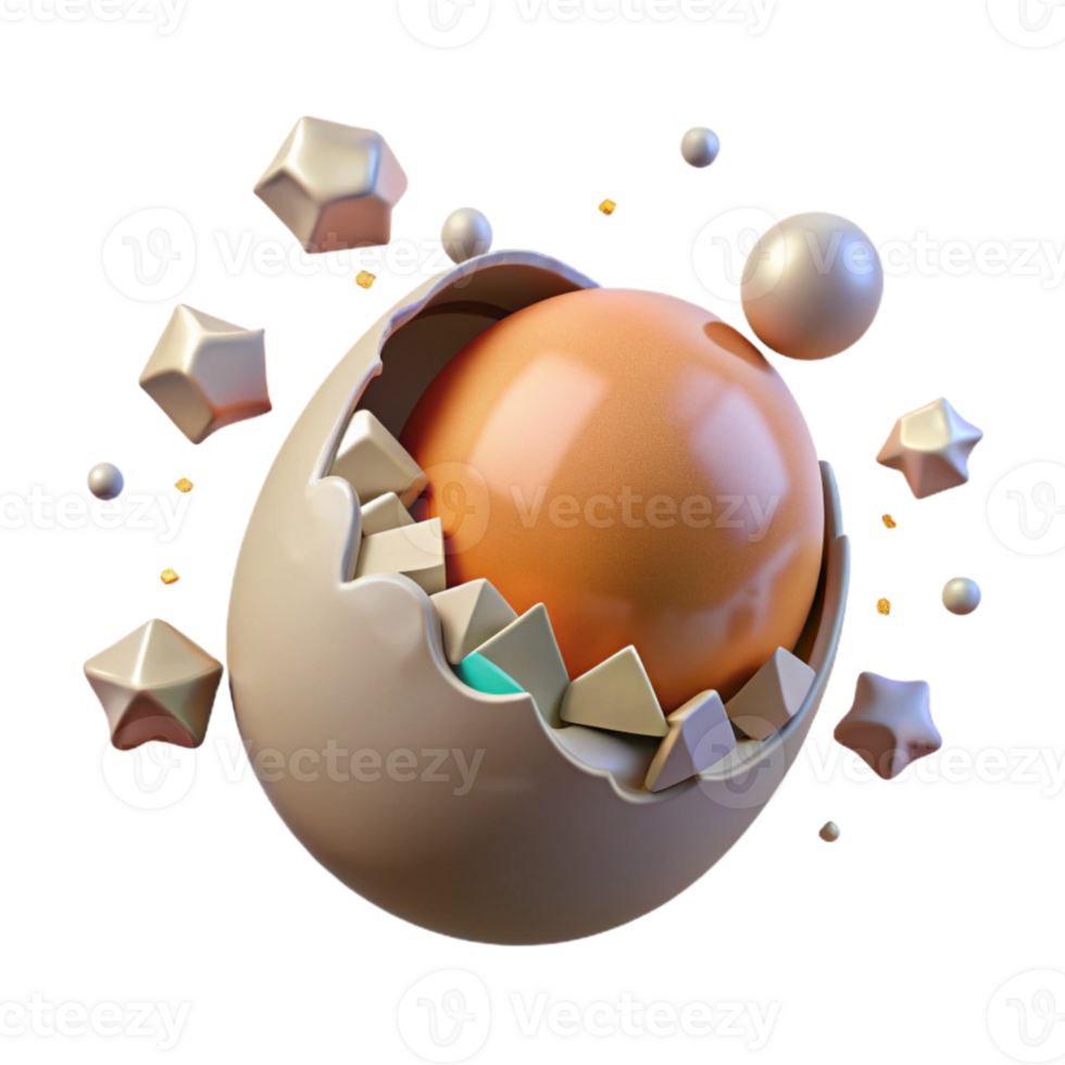 magnificent artistic Cracked Egg Shell White Background Cutout authentic png