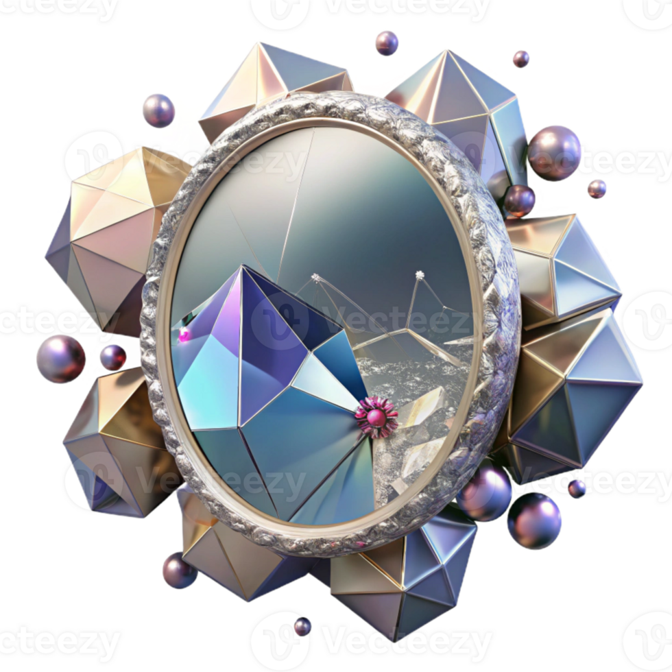 stunning rustic Cracked Mirror with Reflection Isolated exclusive png