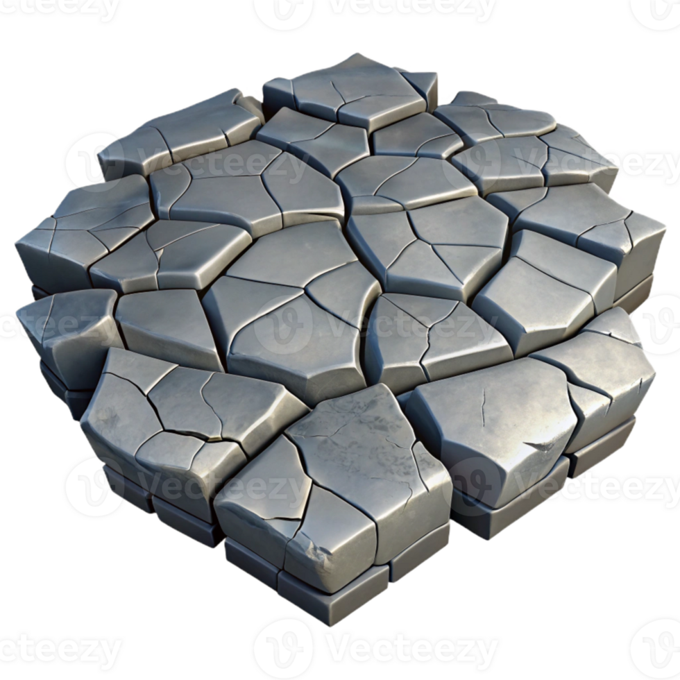 beautiful vintage Cracked Pavement Texture Grey Hues Isolated high resolution png