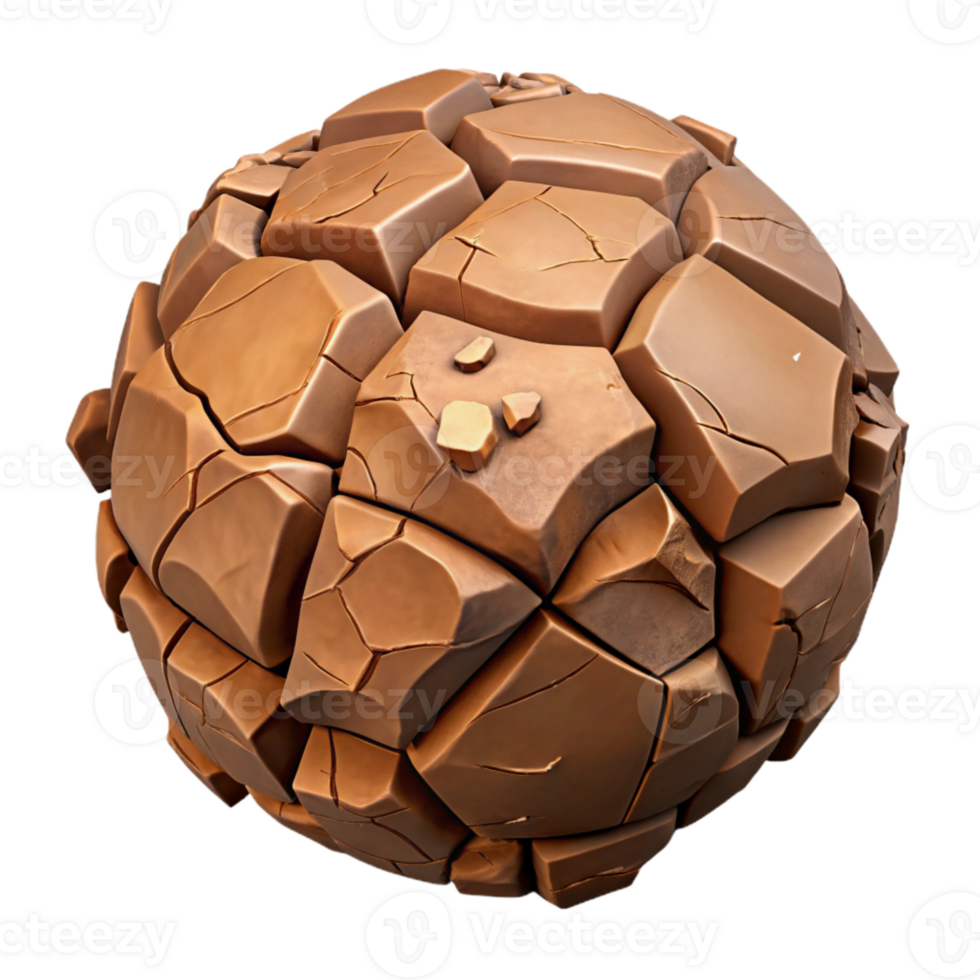 elegant artistic Cracked Soil Texture Brown Hues Isolated detailed png