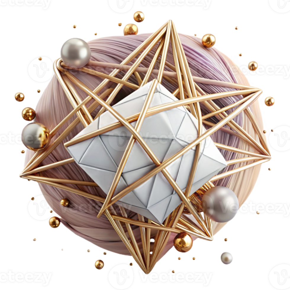 serene abstract Crisscrossed Threads Isolated Dynamic Design original png