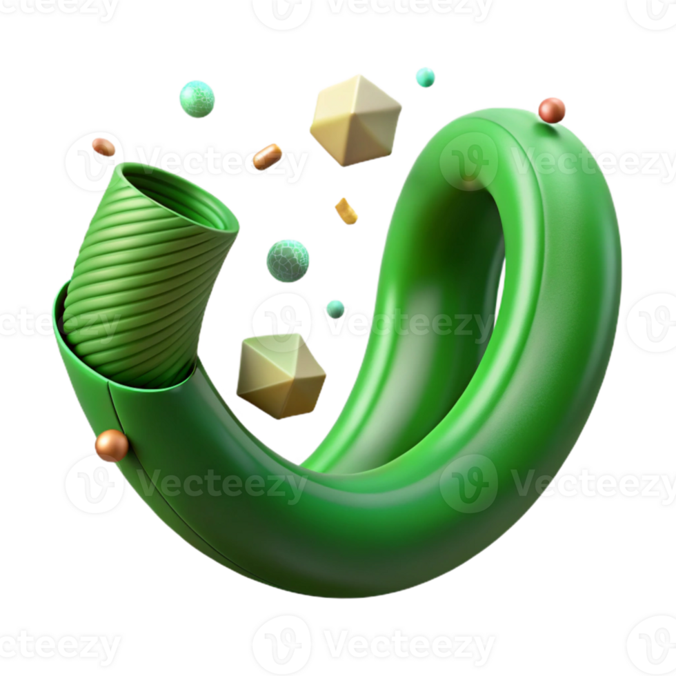 beautiful creative Curved Green Thread Cutout Transparent Background genuine png