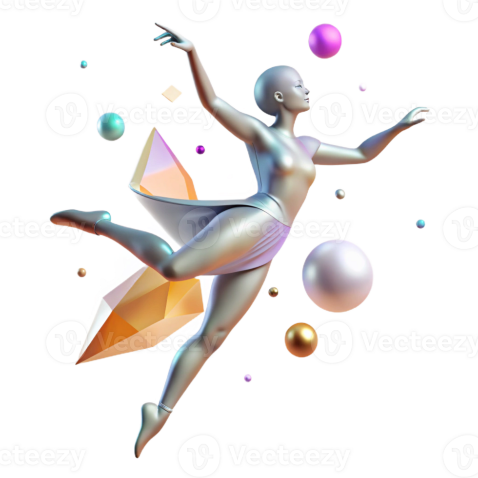 magnificent contemporary Dance Pose Silhouette Cutout with Graceful Lines high resolution png