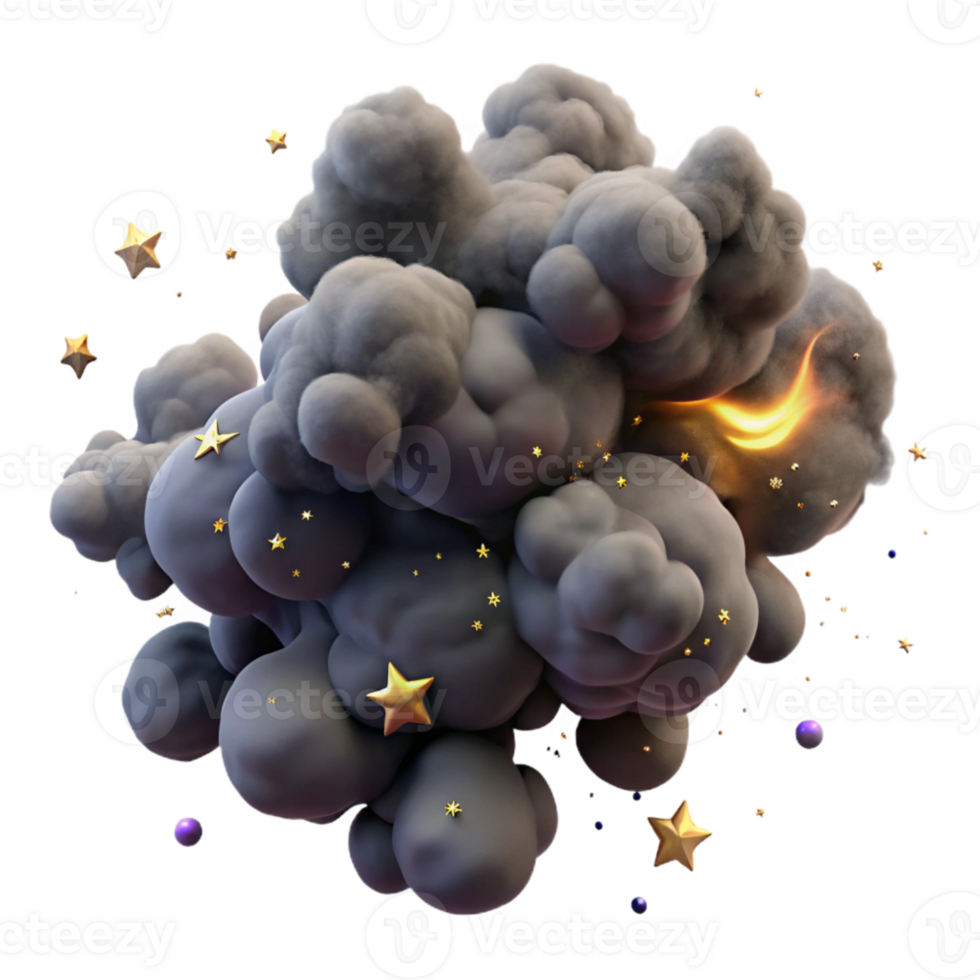 serene abstract Dark and Moody Smoke Plume Transparent original png