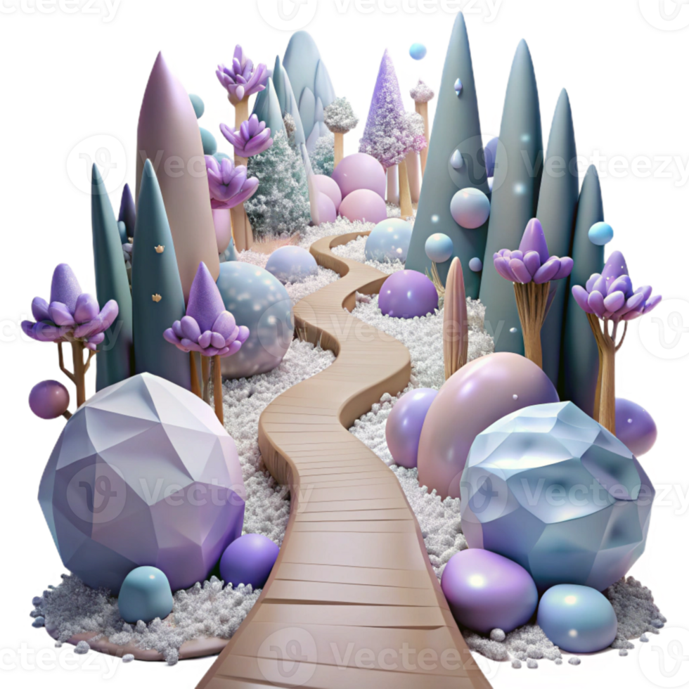 elegant abstract Dreamlike Forest Path with Soft Focus Isolated exclusive png