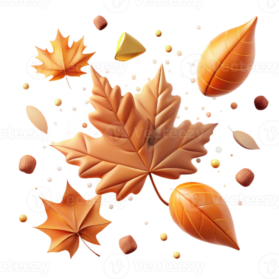 magnificent contemporary Falling Leaves Autumn Border Transparent Background detailed png