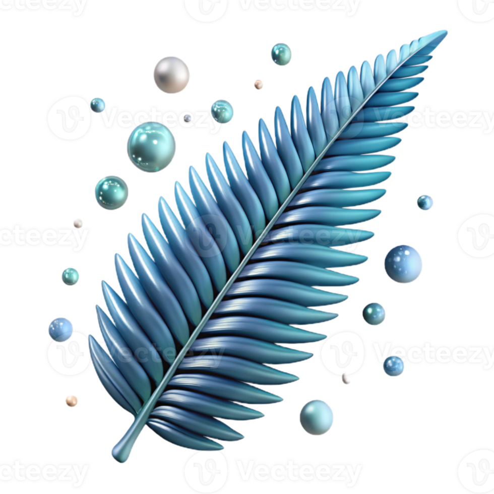 vibrant abstract Fern Leaf Isolated with Detailed Veins high quality png