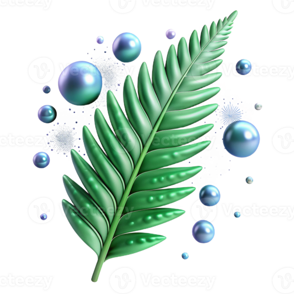 beautiful rustic Fern Leaf Isolated with Detailed Veins genuine png