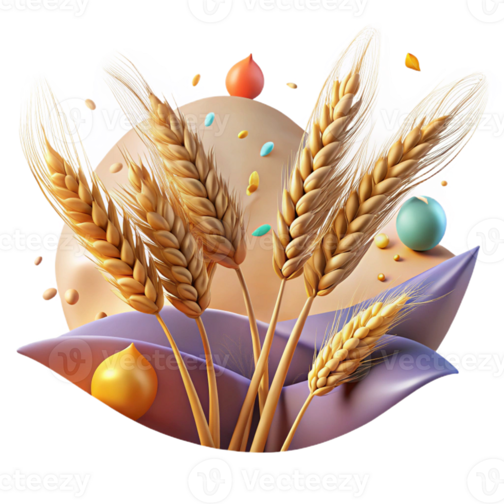 serene rustic Field of Wheat Waving in Wind Cutout premium png