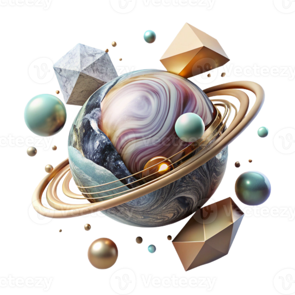 dramatic abstract Floating Orb with Swirling Energy Transparent exclusive png