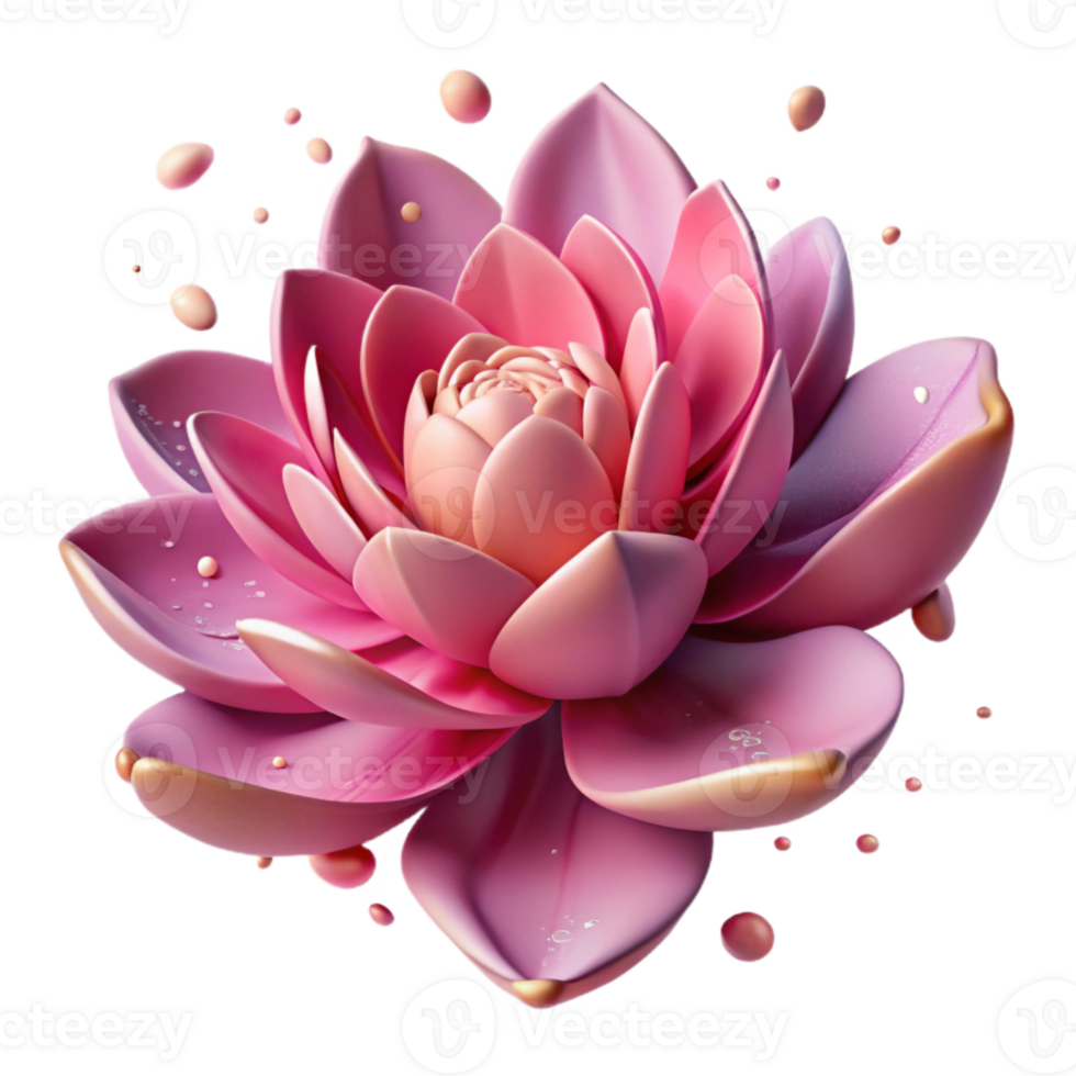 wonderful minimalist Flower Blooming Timelapse Isolated Element with Pink Petals professional png