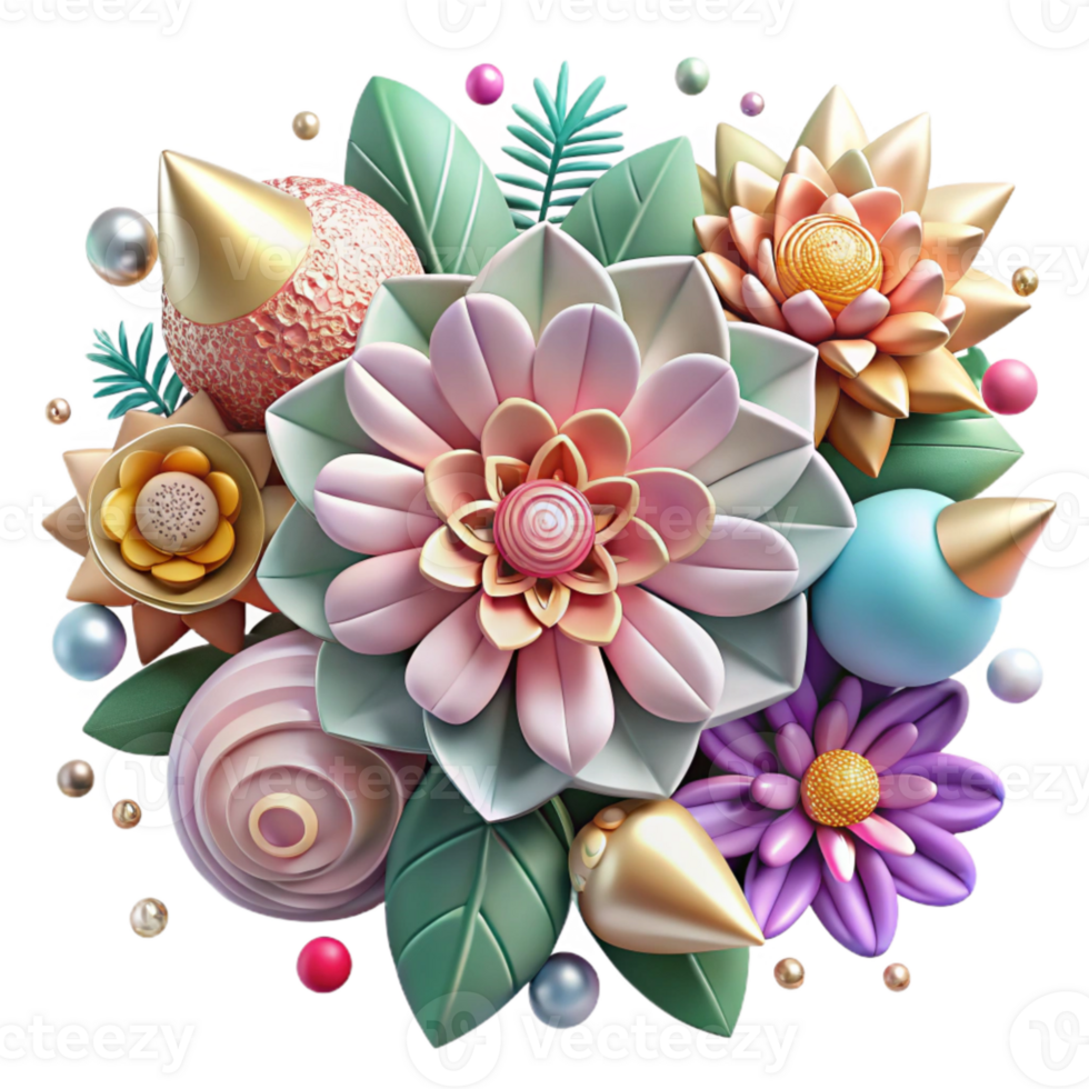 wonderful rustic Floral Harmony of Chaos Pattern Cutout original png