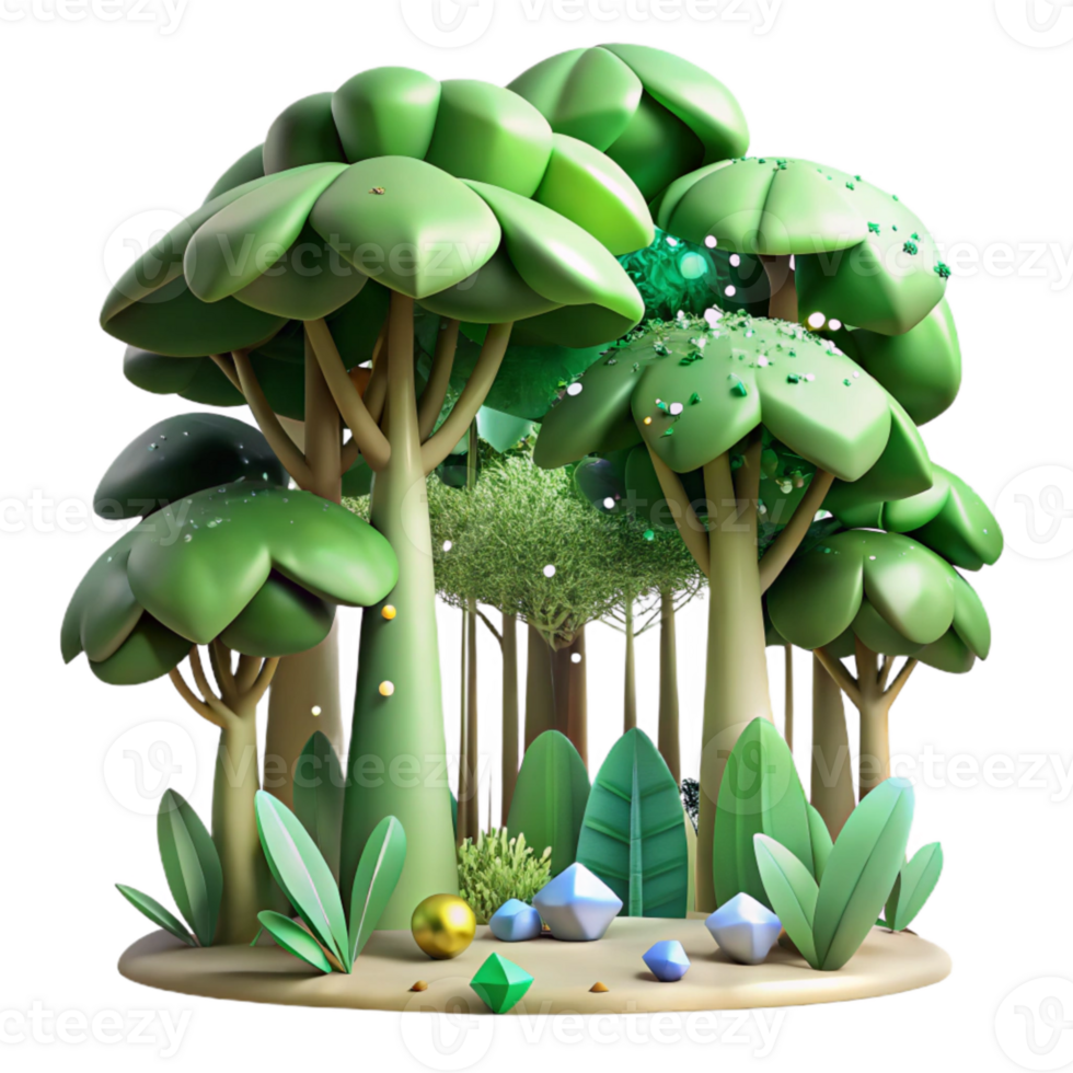 wonderful modern Forest Canopy Cutout with Green Leaves exclusive png