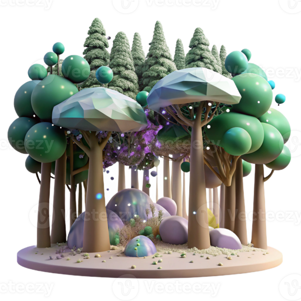 impressive creative Forest Canopy Transparent Background with Dense Trees genuine png